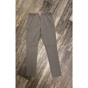 Savile Row Co London Detailed Zipper Dress Leggings Slim Pants, Small Career